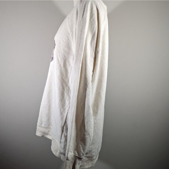 Wildfox Leopard Lips Oatmeal Oversized Sweatshirt Women's Size M - Picture 3 of 6